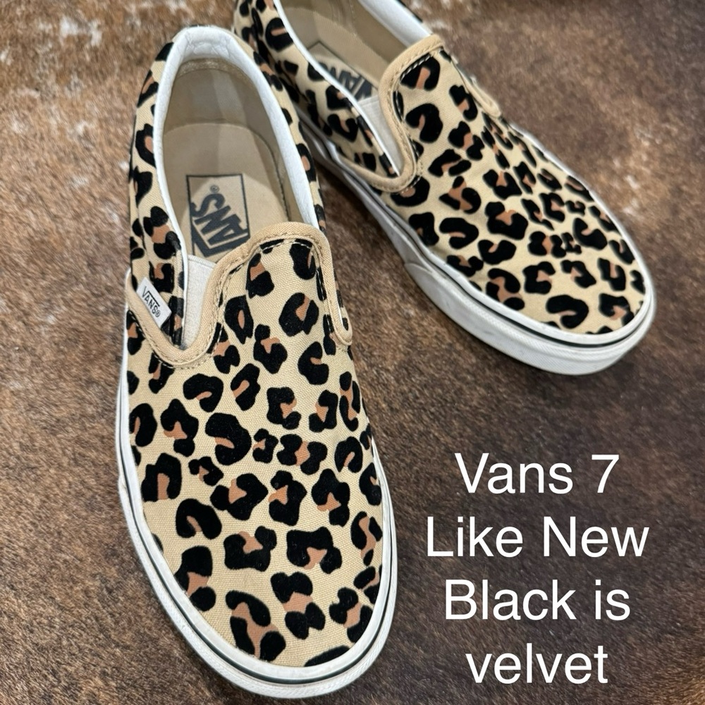 Vans Animal Print Slip-On Shoes